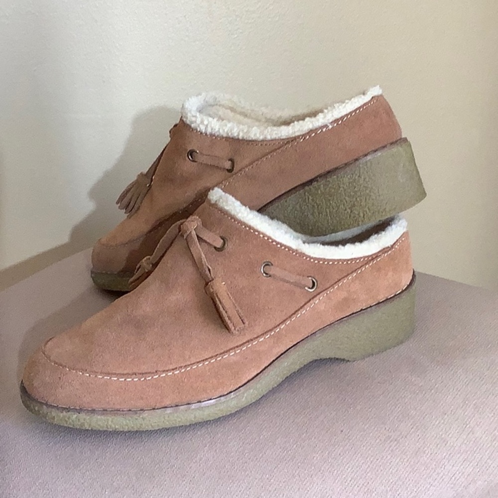 Lands End Suede Slip Ons